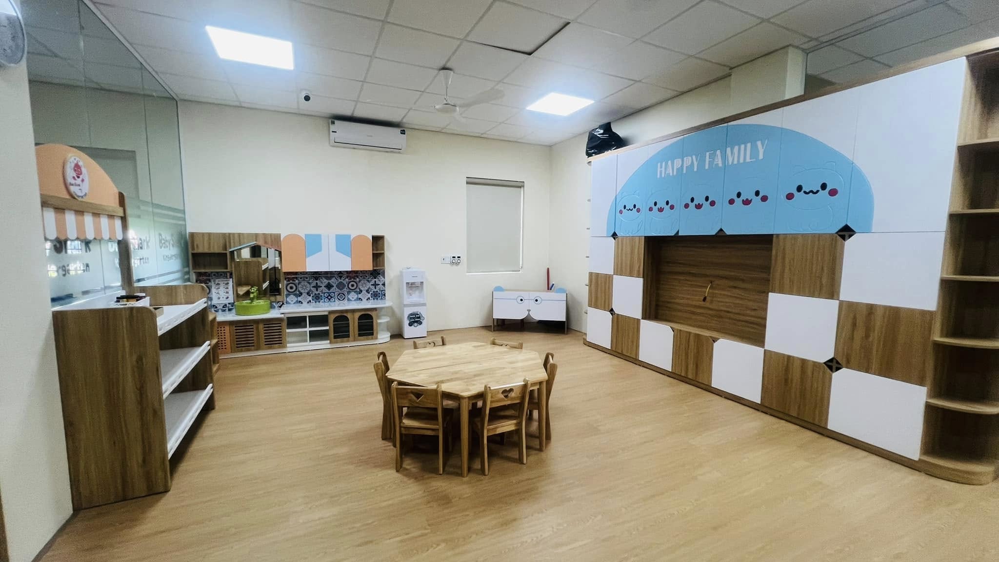 Hoàn thiện nội thất nhà phố 3 tầng Thanh Xuân - Cụm nội thất đồng bộ về màu sắc và vật liệu