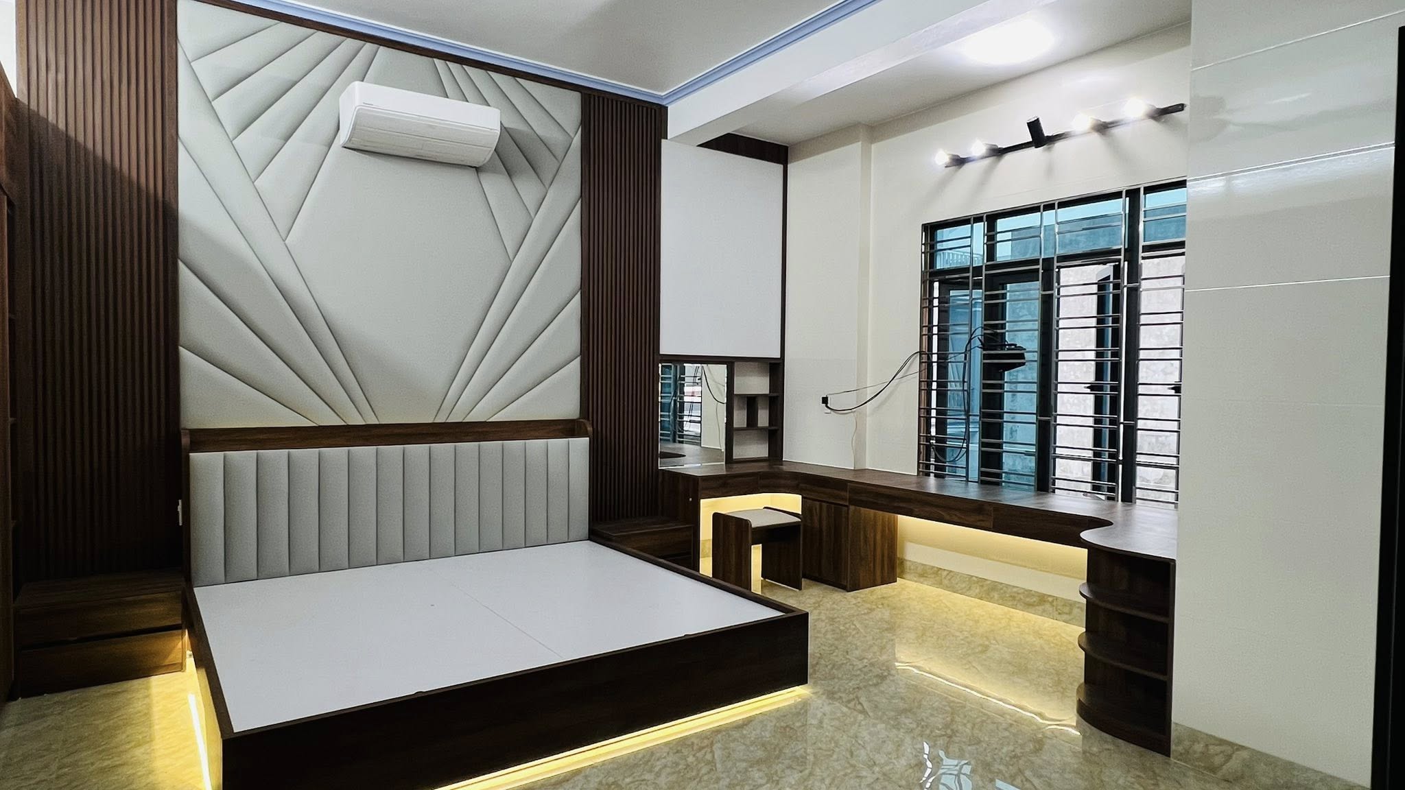 Nội thất phòng khách nhà ống Hà Đông