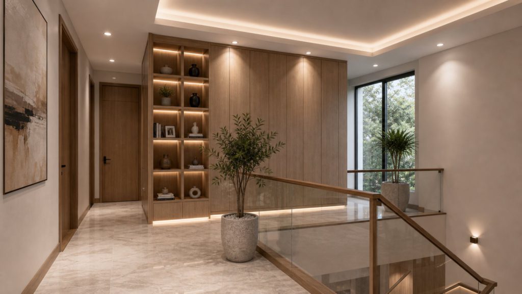 Ảnh phòng thay đồ hiện đại trong dự án Sản xuất tủ áo âm tường phòng ngủ Ninh Bình