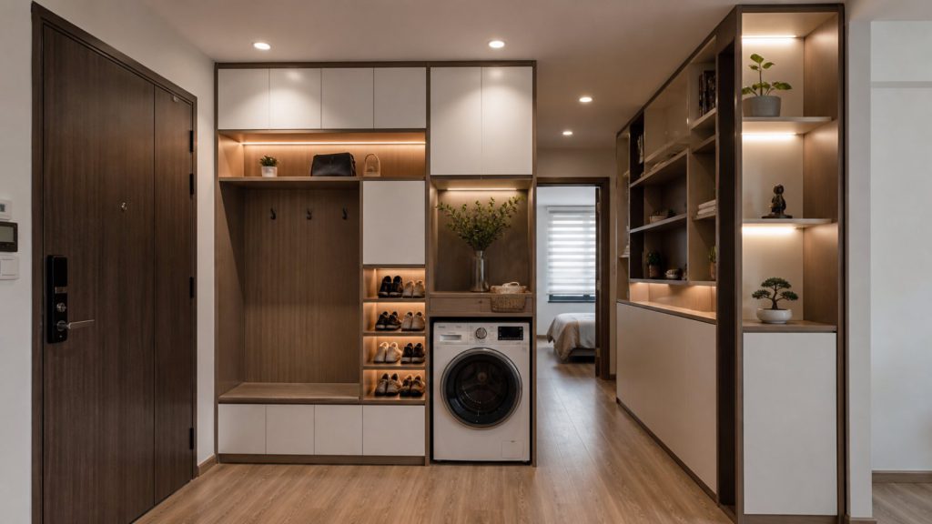 Ảnh sảnh lưu trữ trong dự án Nội thất căn hộ bàn giao thô Hoàng Mai