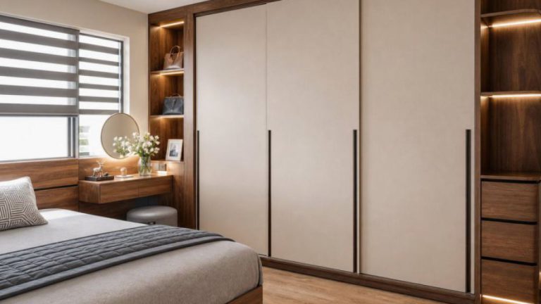 Hoàn thiện tủ quần áo cánh kính phòng master - tủ áo và lưu trữ phòng ngủ