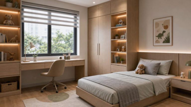 Thi công nội thất biệt thự hiện đại với phòng ngủ sang trọng