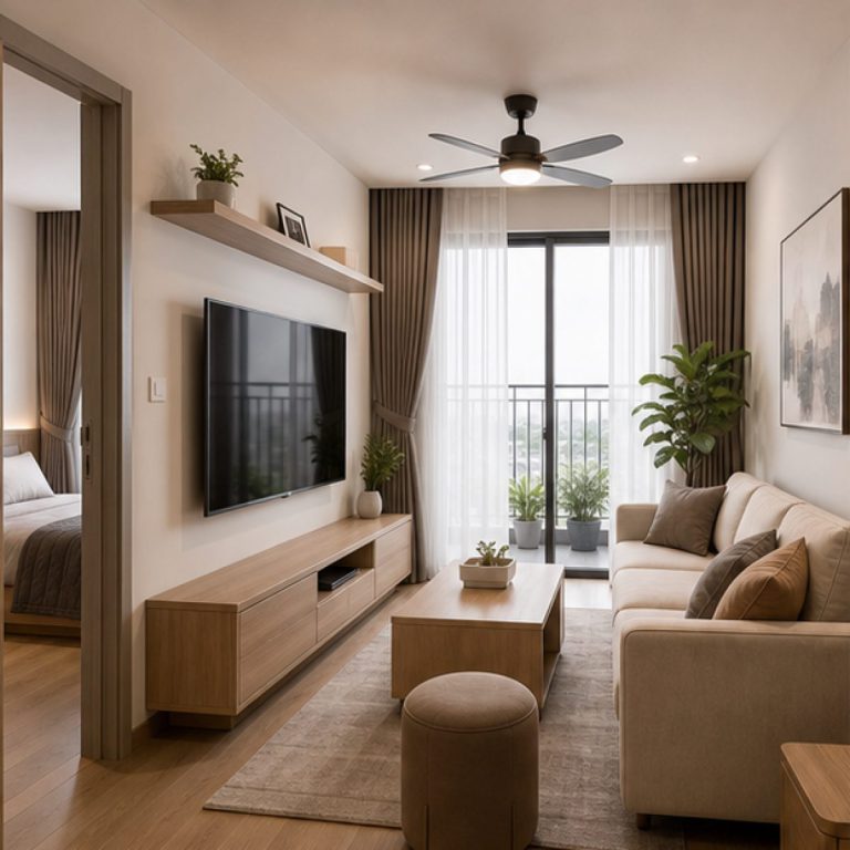 Nội thất căn hộ 2 phòng ngủ tại Vinhomes Smart City