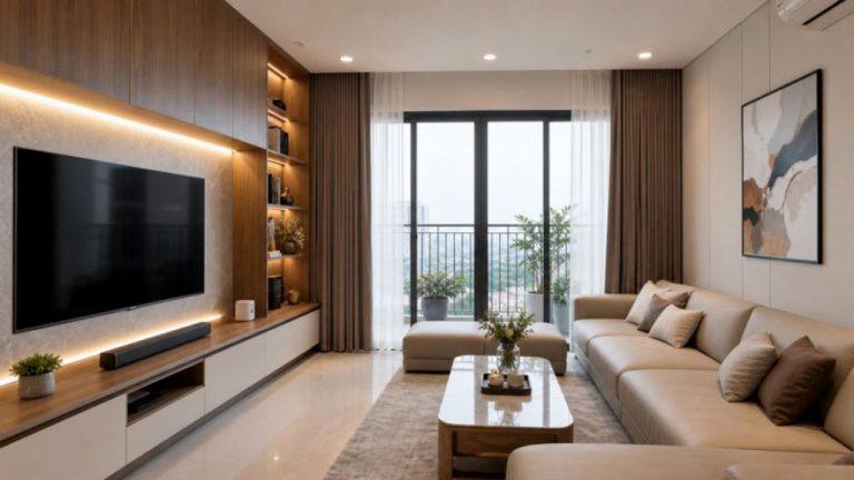 Nội thất căn hộ bàn giao thô Hoàng Mai