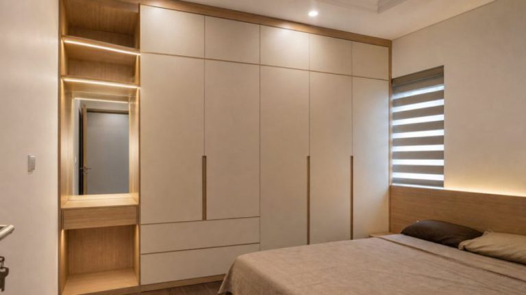 Sản xuất tủ áo âm tường phòng ngủ Ninh Bình - sản xuất tủ áo và giường tủ theo yêu cầu