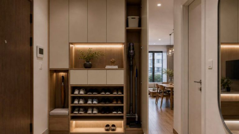 Sản xuất tủ áo âm tường phòng ngủ Ninh Bình - sản xuất tủ áo và giường tủ theo yêu cầu
