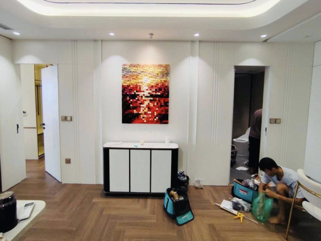 Hình ảnh dự án Thi công hệ tủ đa năng khu vực sảnh vào