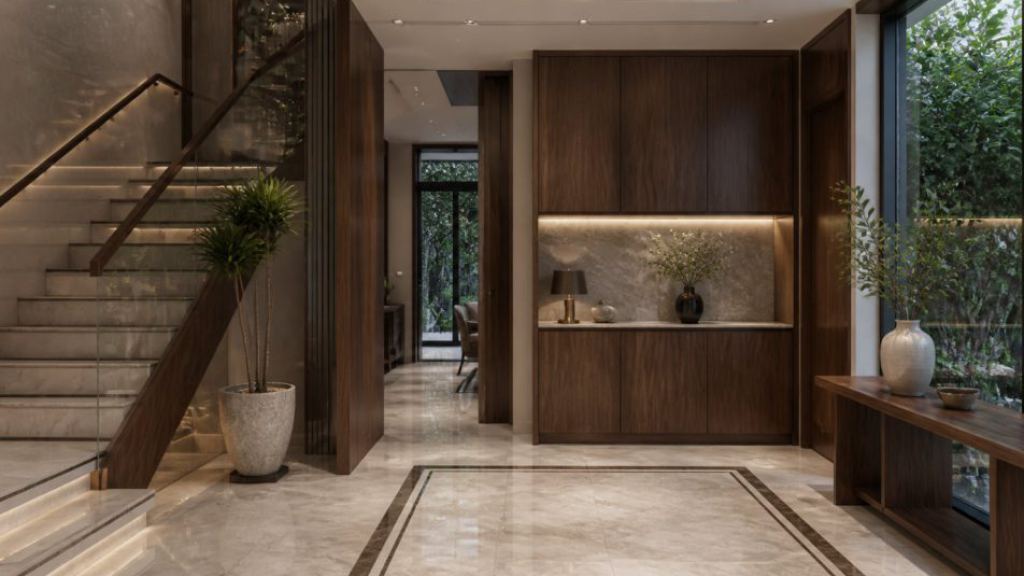Ảnh chi tiết tủ kệ 07 trong dự án Thi công nội thất gỗ nhà phố Cát Thành