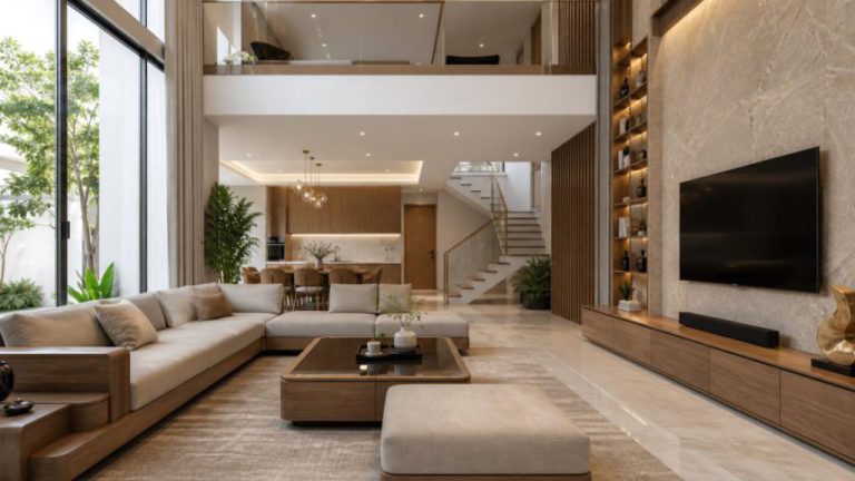 Thi công nội thất nhà phố mặt tiền 5m - nhà phố mặt tiền hẹp