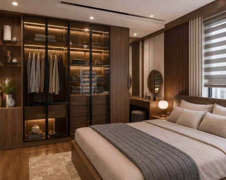 Tủ lưu trữ nhà phố theo kích thước thực tế